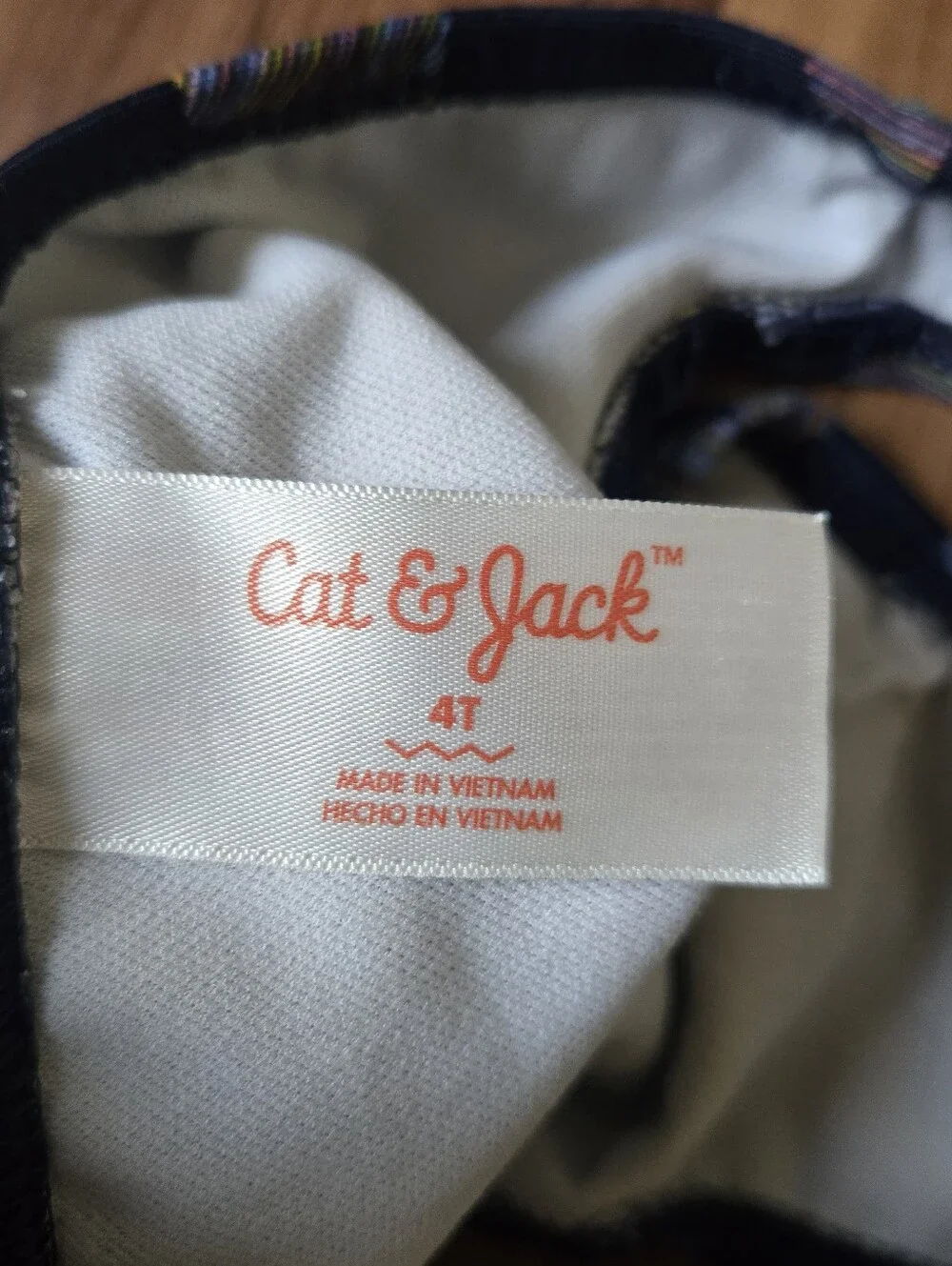 Cat & Jack 4T Navy Multicolor Heart Girls' Two-Piece Rashguard Swim Set VGUC